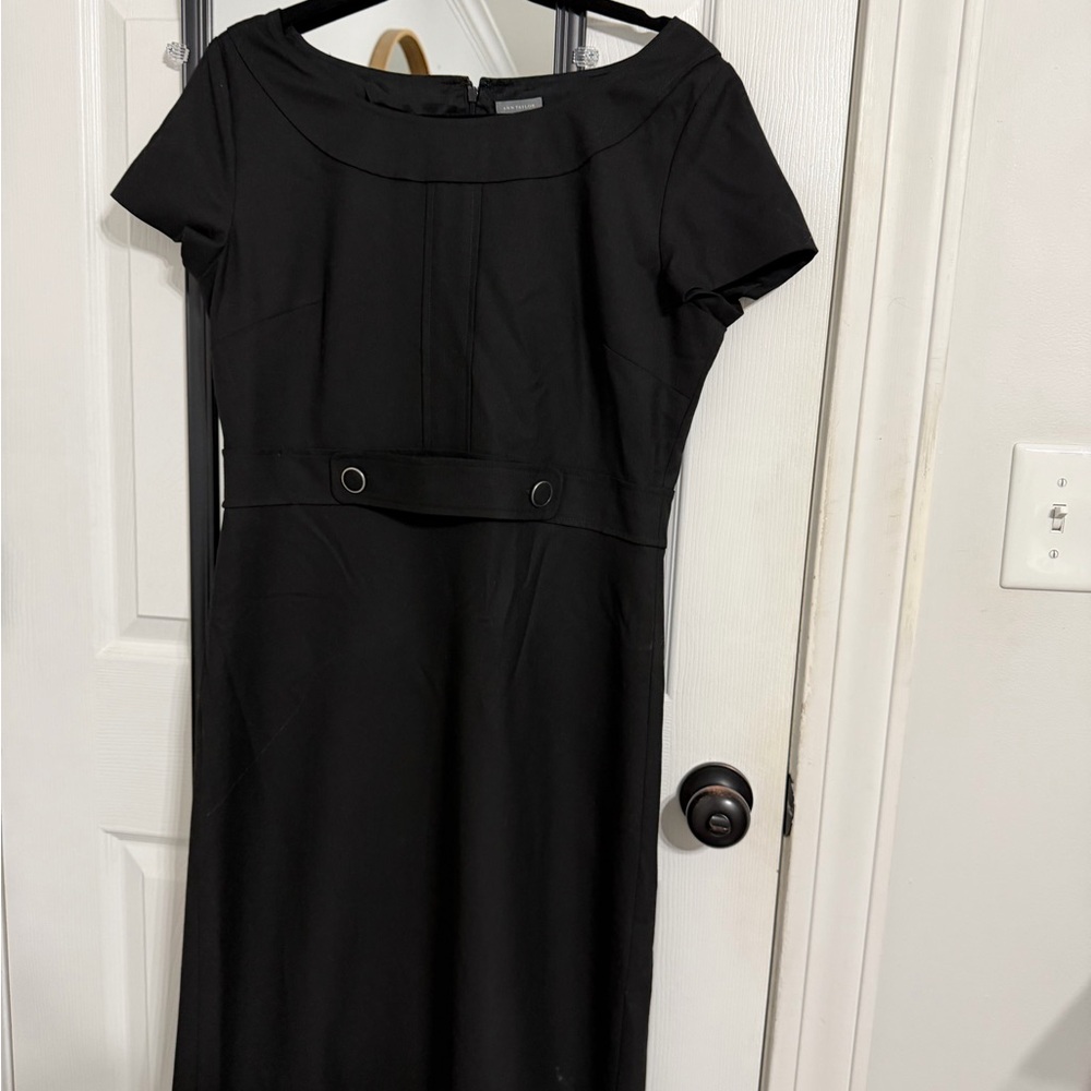 Ann Taylor Classic Black Midi Dress
